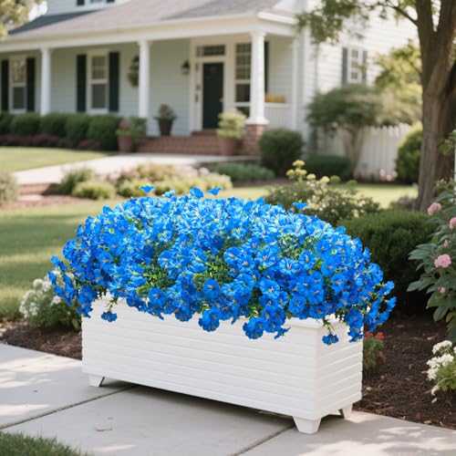 UV Resistant Artificial Morning Glory Flowers (Blue)