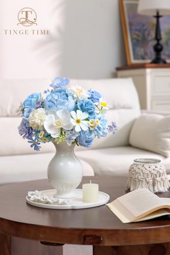 Baby Blue Artificial Flowers Box Combo Wedding Decor (Light Blue)