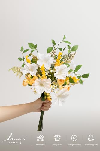 Artificial Faux Greenery Stems 30pcs Yellow Fake Greenery (Ylw-lemonade Yellow)