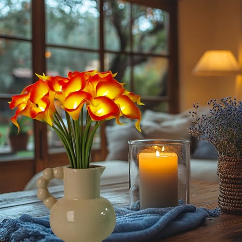 LED Calla Lily Lamp (Orange)