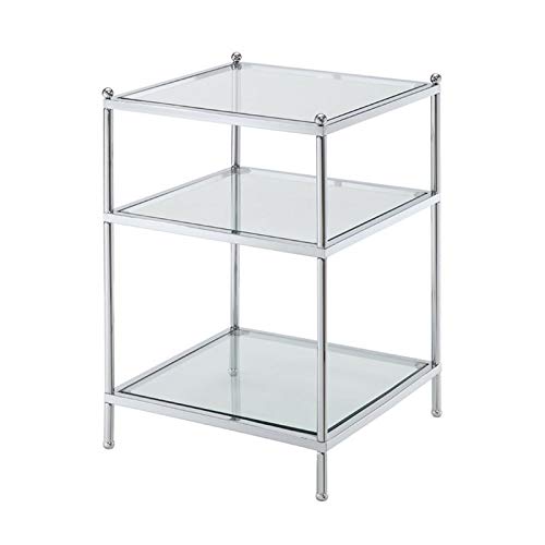 Royal Crest End Table (Chrome / Glass)
