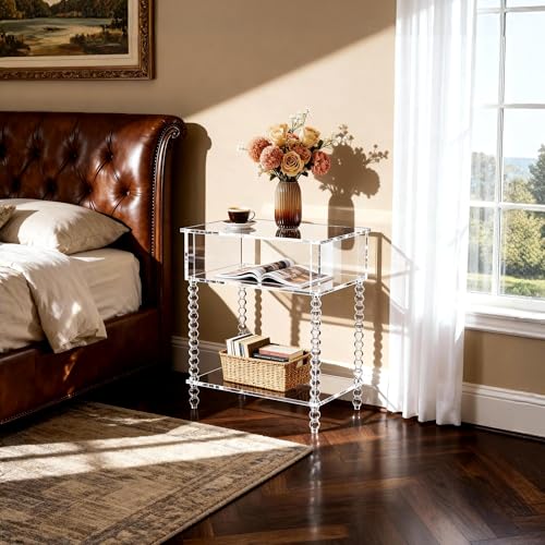 Acrylic Side Table (Clear / Large)