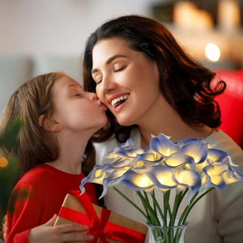 LED Calla Lily Lamp (Light Blue)