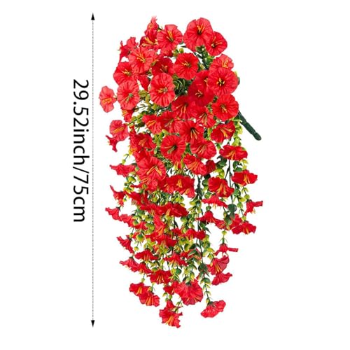 6 Pack Outdoor Artificial Flowers (Red)