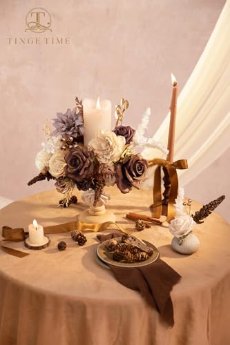 Artificial Rose Flowers Combo (Brown & Nude Color)