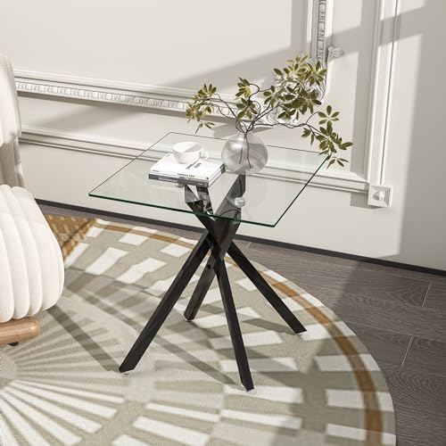 Glass End Table (Black)