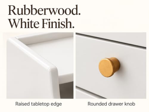Narrow Nightstand Set of 2 (2 Pc(white) / 15.74''D*7.87''W*19.68''H)