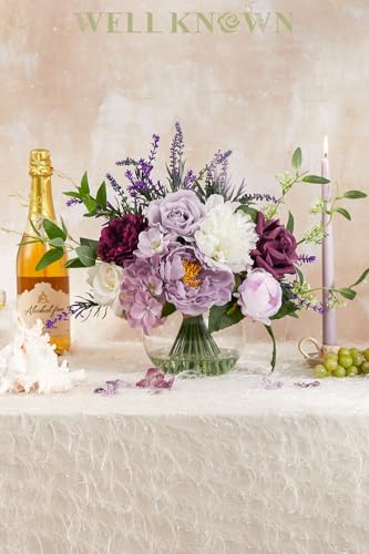 Artificial Flowers in Vase (Lavender Purple Mixed Plus)