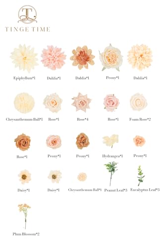 Wedding Artificial Flowers Combo (Blush & Champagne)