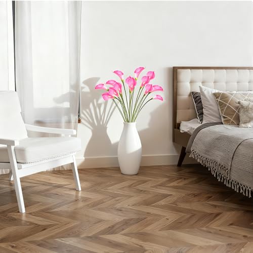 Pink Calla Lily Artificial Flowers 22pcs 25" Faux Calla Lillies (Pink)