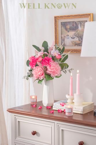 Artificial Flowers Bouquet (Pink & Hot Pink)