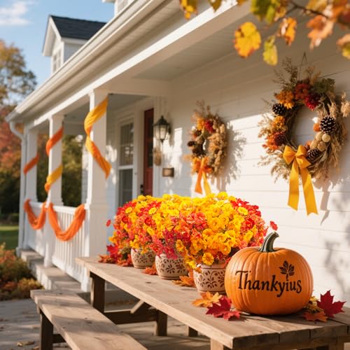 16 PCS Outdoor Fall Artificial Flower (Fall Mix)