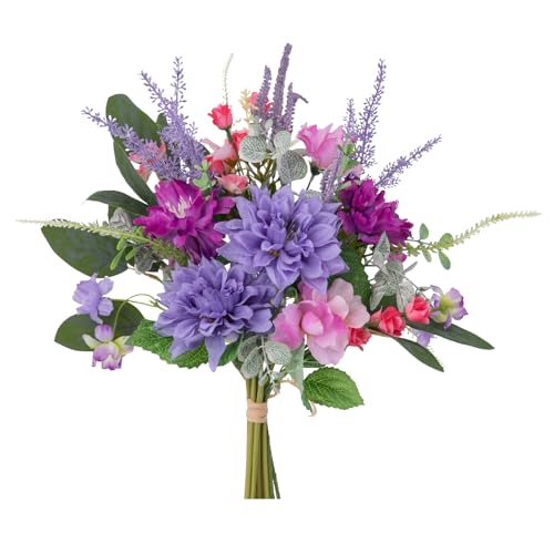 Artificial Flowers Bouquet (Violet & Pink)