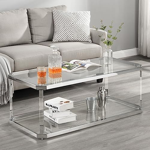 Glass Coffee Table (Chrome-new)