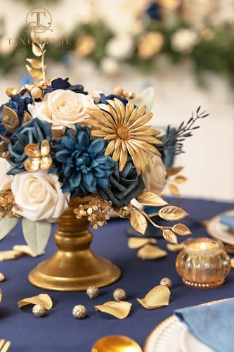 Navy Blue Artificial Flowers Combo (Navy Blue)