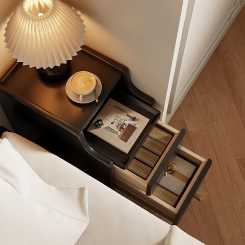 Small Nightstand with Drawers (1 Pc(black) / 15.74''D*11.81''W*19.68''H)