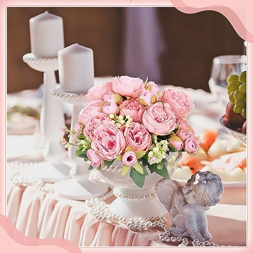 Artificial Peonies Silk Flowers Stems Wedding Bouquet
