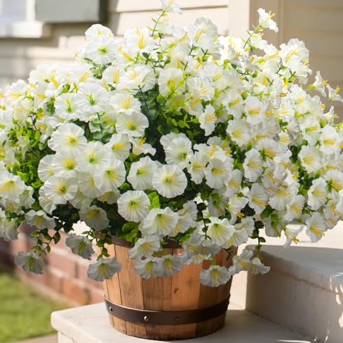 Artificial Morning Glory Flowers (White)