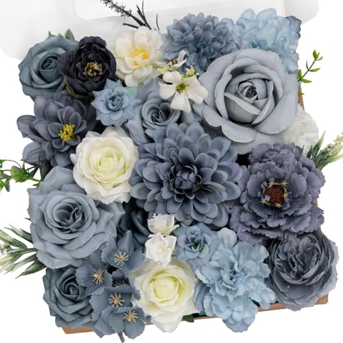 Artificial Flowers Combo (Dusty Blue)