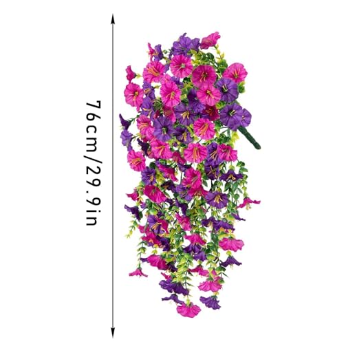 6 Pack Outdoor Faux Plants (Purple + Light Purple)