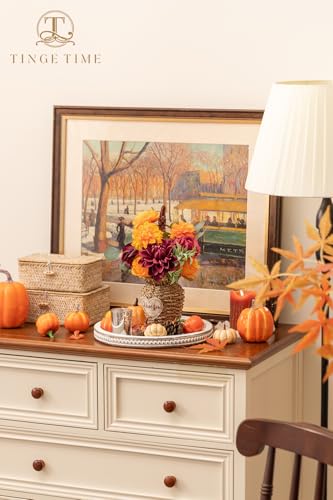 Fall Artificial Flowers Combo (Burgundy & Burnt Orange)