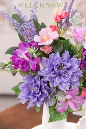 Artificial Flowers Bouquet (Violet & Pink)
