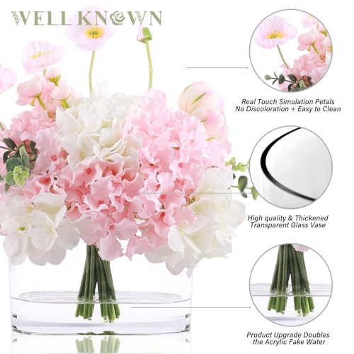 Artificial Flowers in Vase (Pink & White Max)