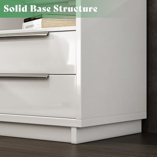 23.6" Nightstand Set of 2 (White)