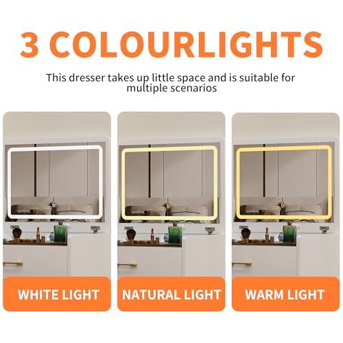 3-in-1 Vanity Desk Set with Stool, Small Flip-Up Makeup Table, White (White / 23.8 Inch)