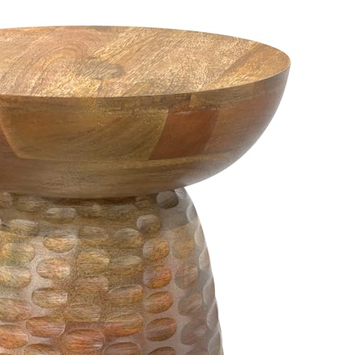 Boyd 13" Wide Solid Wood Round End Table in Natural (Natural / 13 inch)