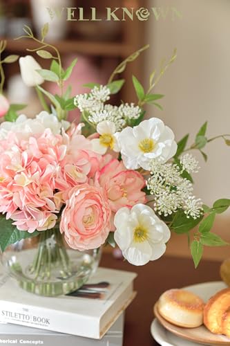 Artificial Flowers in Vase (Pink)