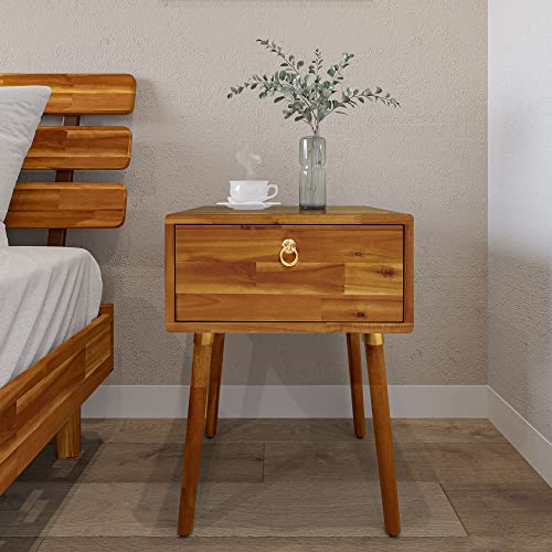 Caden Solid Wood Nightstand (Caden Nightstand / Nightstand / Caramel)