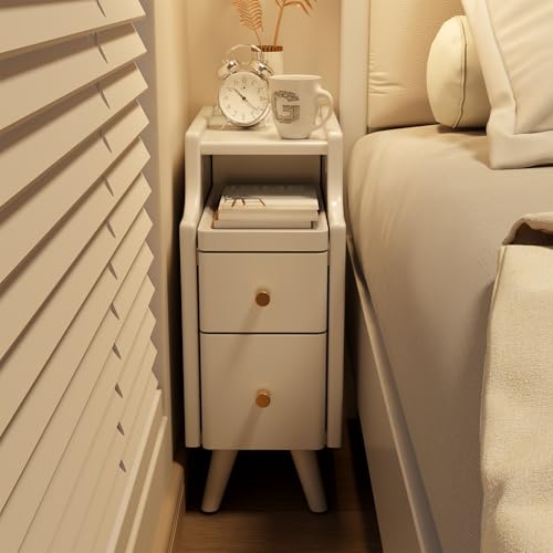 Small Nightstand with Drawers (1 Pc(white) / 15.74''D*7.87''W*19.68''H)