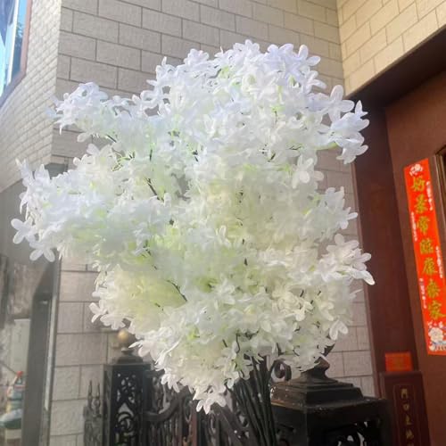 Simulated cross cherry blossoms (White)