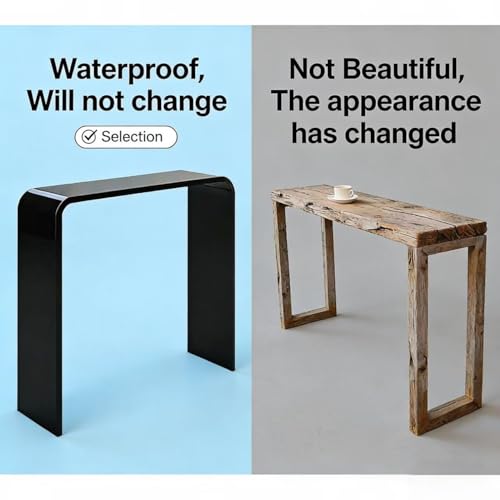 Clear Acrylic Console Table (1 Tier - Black)