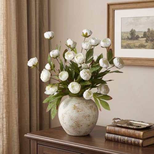 6 Pcs 27.36" Faux Peonies Artificial Flowers for Vase Fake Plants