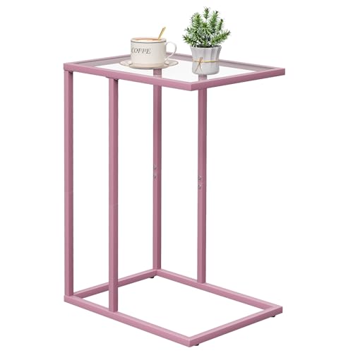 C Shaped End Table (Pink)