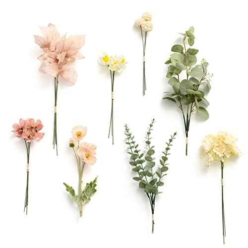 Artificial Greenery Stems Box Set (Pk-nude & Yellow)