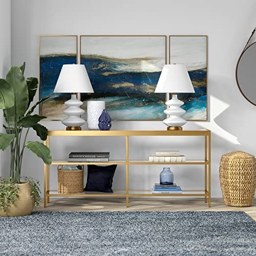 64" Wide Rectangular Console Table in Brass (Brass / 64" Wide)