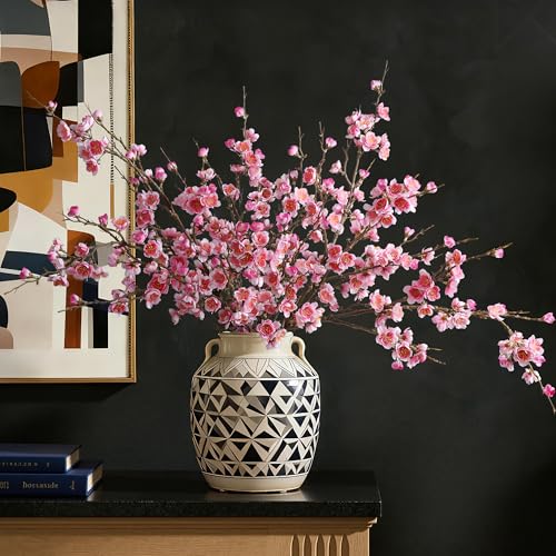 6 PCS Artificial Cherry Blossom Branches Spring Indoor Decoration (A-pink)