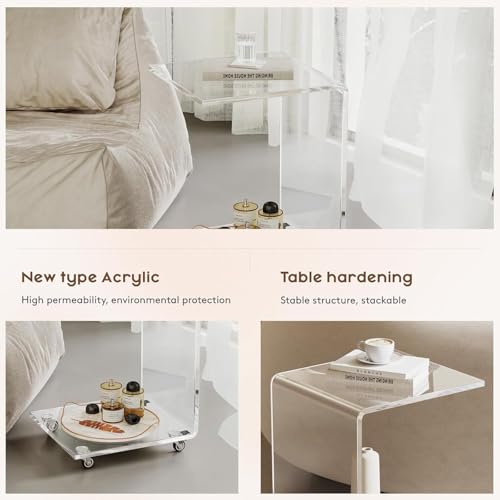 Modern Acrylic Side Table (Transparency)