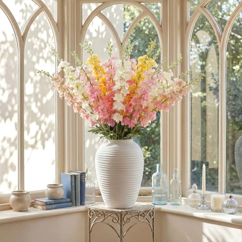 20 Delphinium Artificial Flowers 33.5" Long Stem (Multi Color)