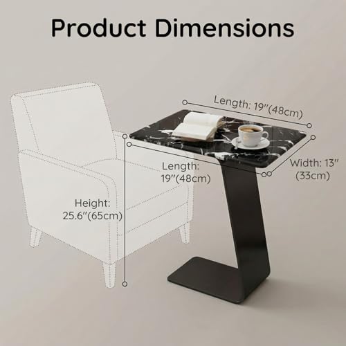 C Shaped End Table (B)