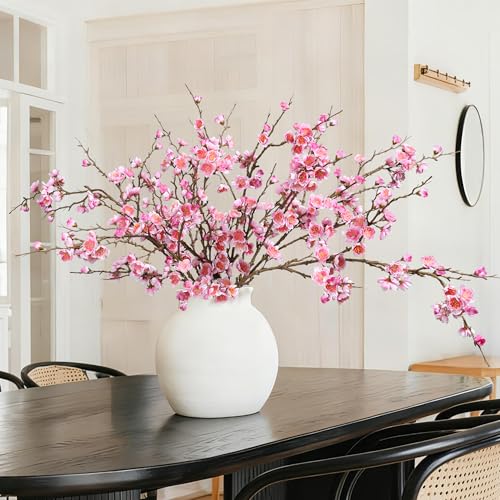 6 PCS Artificial Cherry Blossom Branches Spring Indoor Decoration (A-pink)
