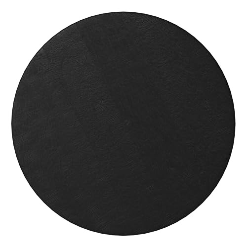 Boyd 13" Wide Solid Wood Round End Table in Black (Black / 13 inch)