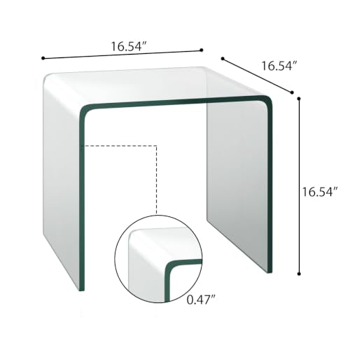 Tempered Glass End Table