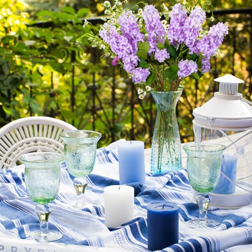 4PCS 30inch Lilac Artificial Flowers Purple Fake Delphinium Long Stem Silk Real Touch Flower Faux Lilac Floral Arrangement for Tall Vase Table Centerpieces Wedding Garden Home Decoration (30inch Purple / 4 Pcs)