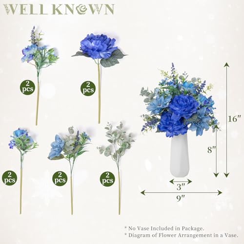 Artificial Flowers Bouquet (Royal Blue)