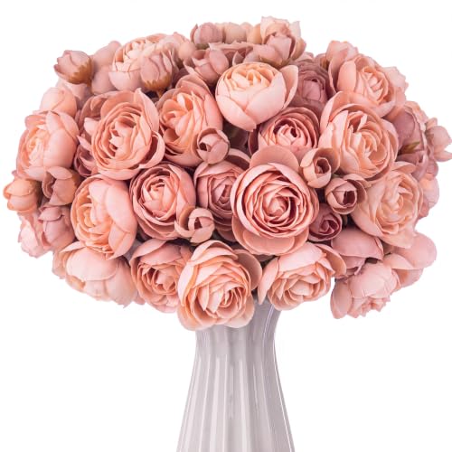 48 Pcs Ranunculus Artificial Flower (Light Pink)
