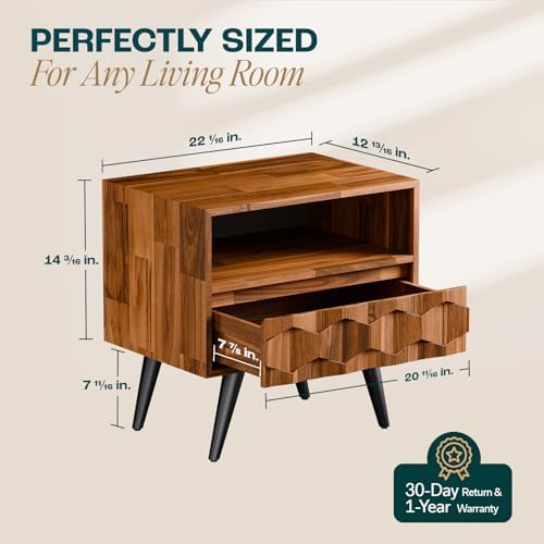 Georgina Solid Wood Nightstand (Georgina Nightstand / Nightstand / Dark Chocolate)